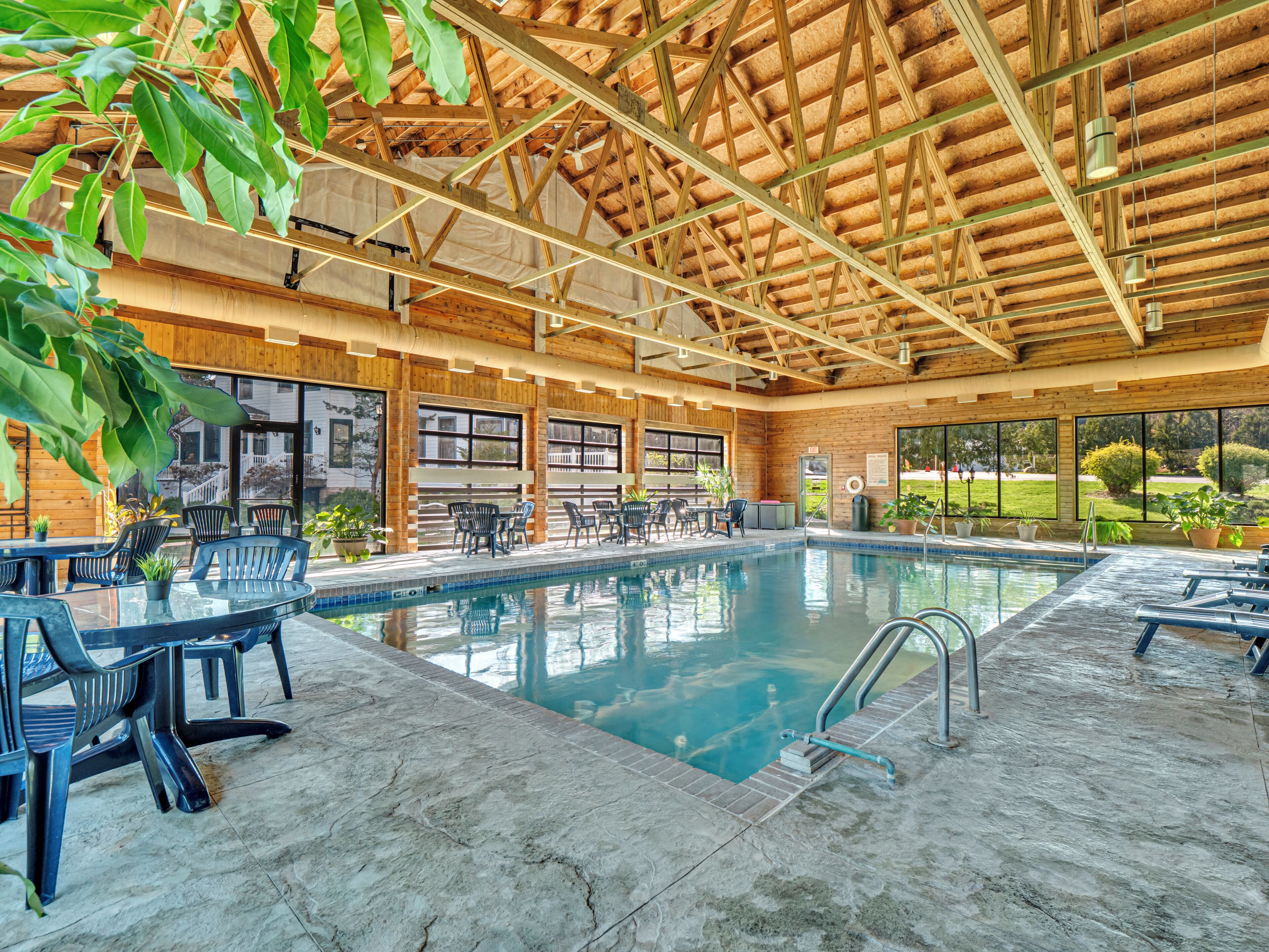 Indoor pool, a heated pool
