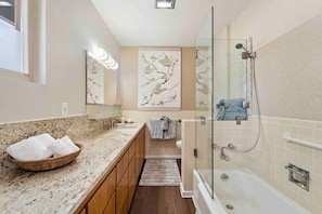 Hair dryer, towels
