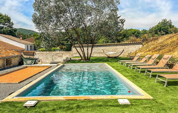 A heated pool
