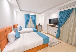 Minibar, kostenloses WLAN, Bettwäsche