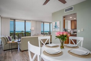 Dining - Ocean Views in Our House at the Beach, Full Gulf Views from Balcony, Heated Pools! (Siesta Key)