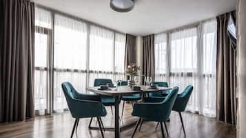 Exclusive Apartment | Private kitchen | Fridge, microwave, stovetop, electric kettle