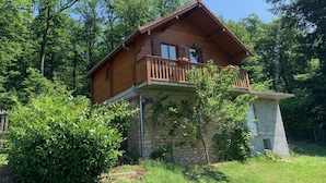 Exterior - Cozy forest cottage with pets allowed, all-inclusive (Saint-Bonnet-Tronçais)