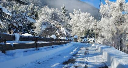 Chalet "Les Aubarettes" face à la montée de l'alpes d'Huez