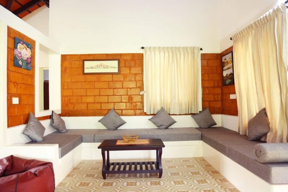 Luxe villa, 2 slaapkamers, privézwembad | Woonruimte