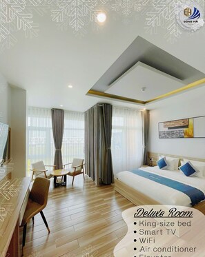 Habitación doble Deluxe | Escritorio, wifi gratis y ropa de cama 