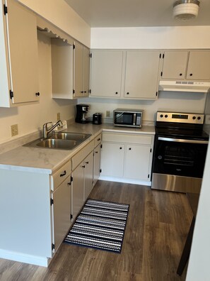 Fridge, microwave, oven, stovetop - Walk to Cruise Boat 2min, brewery, parks, & restaurants Downtown Apartment (Munising)