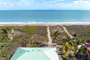 On the beach, sun-loungers, beach towels - Private Beachfront House (Fort Pierce)