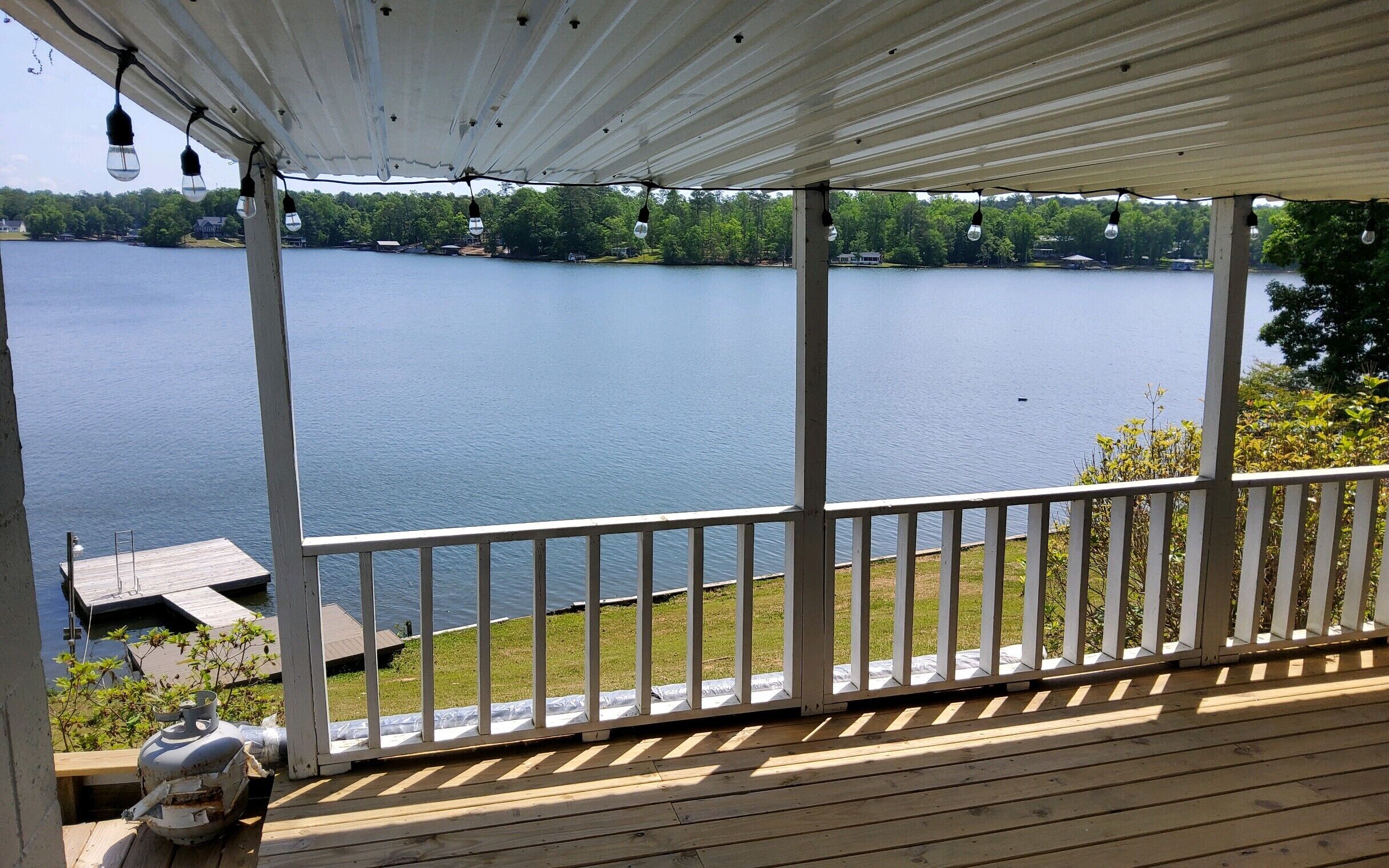 Lakeside retreat with boat dock