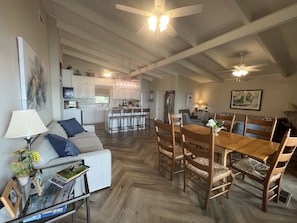 Living area - Large, shady patio with deep-water two-story dock with sunset views. Sleeps 8 (Graford)