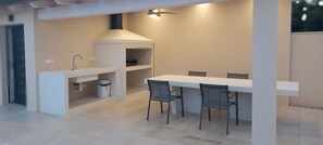 Outdoor dining - Villa Salvore - new house near beaches, pool, summer kitchen, playroom, Istria (Savudrija)