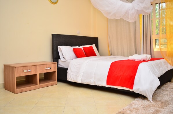 2 bedrooms, bed sheets