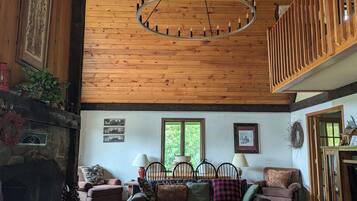 Smart TV, fireplace, video games, books