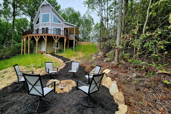 View of Grey Haven from the fire pit