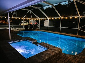 Outdoor pool, a heated pool
