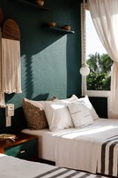 Quarto duplo básico, 2 camas de casal | Wi-Fi de cortesia, roupa de cama