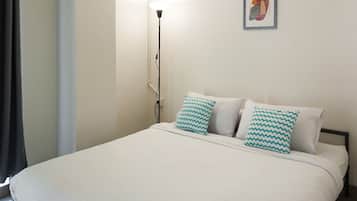Desk, free WiFi, bed sheets
