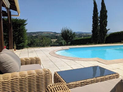 Large House With Private Pool and Valley View