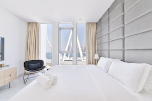 2 bedrooms, premium bedding, down duvets, in-room safe