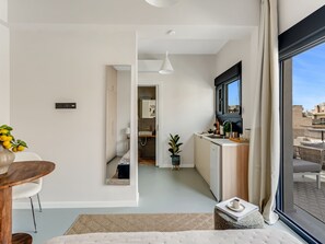 Studio, terrasse, byutsikt | Oppholdsområde