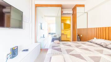 Apartamento | 1 quarto, cortinas blackout, Wi-Fi de cortesia