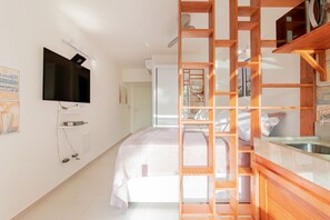 Apartamento | 1 quarto, cortinas blackout, ferros/tábuas de passar roupa