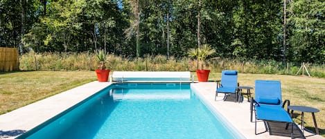 Piscine extérieure, piscine chauffée