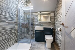 Hair dryer, towels, toilet paper