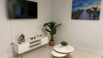 Classic Apartment | Living area | 55-inch TV with digital channels