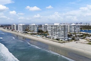 Sun-loungers, beach towels