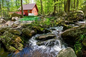 Property grounds - POOL/LAKES: Streamside Chalet w/ Hot Tub 🔥Private Playground- FAMILY friendly! (Hamlin)