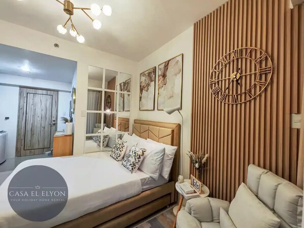 1 habitación, tabla de planchar con plancha, wifi gratis y ropa de cama 
