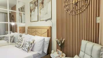 1 habitación, tabla de planchar con plancha, wifi gratis y ropa de cama