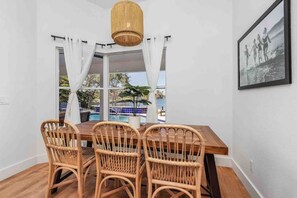 Dining - Luxury waterfront villa with dock, heated pool, arcade & epic views. (Cape Coral)