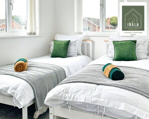 4 soverom, strykejern/-brett, reiseseng for barn og wi-fi