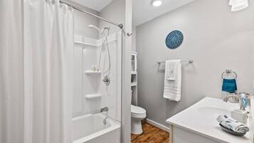 Hair dryer, towels