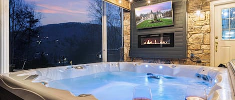 Indoor spa tub