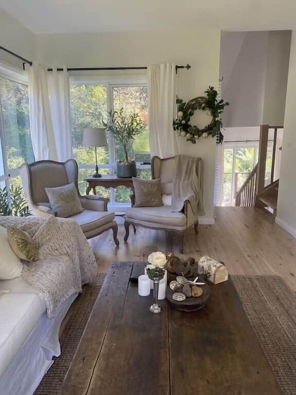 TV, fireplace, Netflix, books