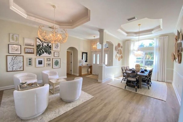 Dining and living room