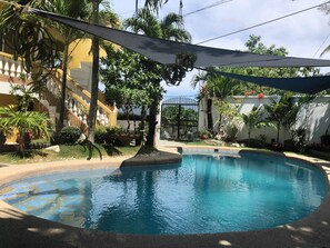 Pool - studio apartment with ocean views and swimming pool .
(Sabang Beach)