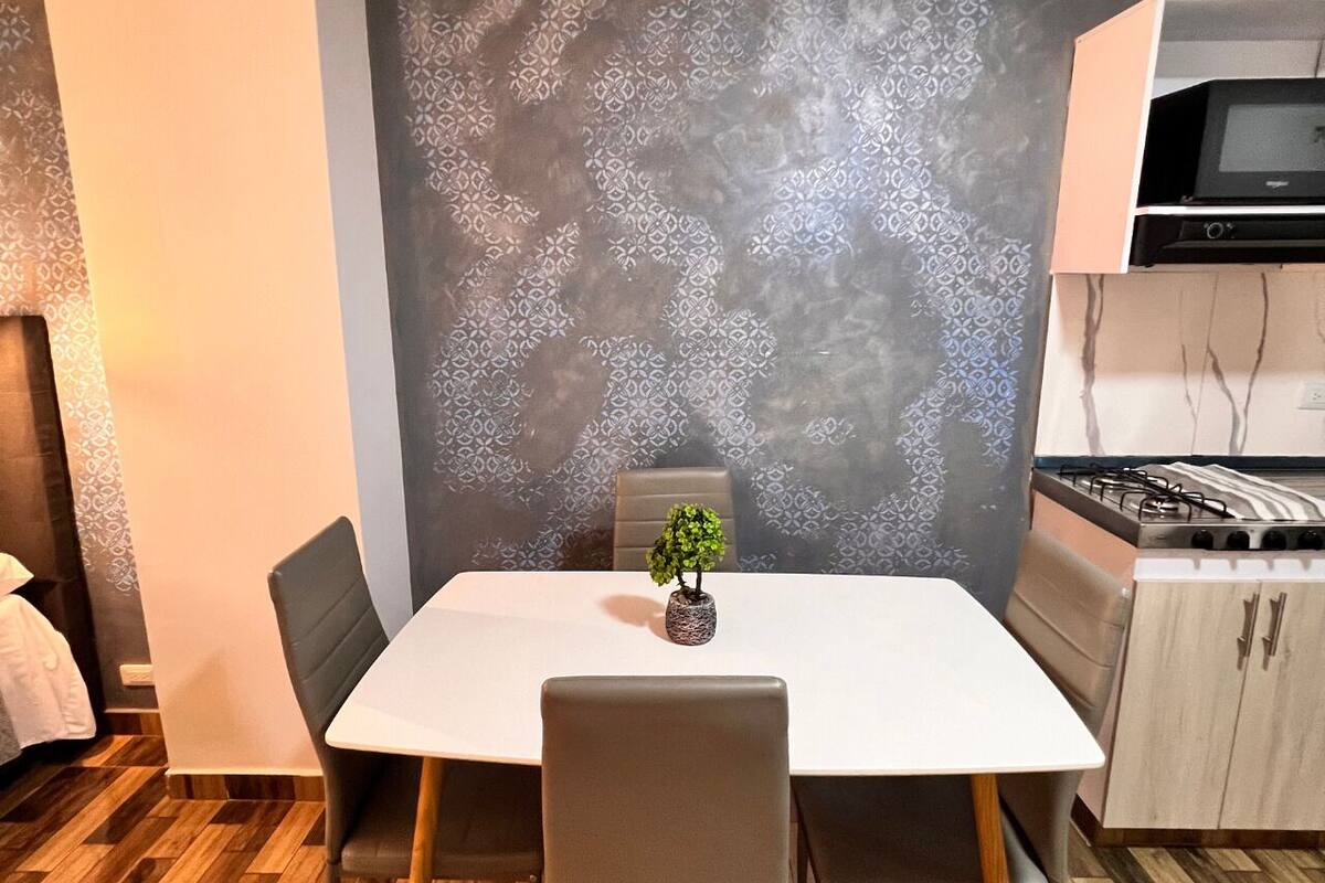 Elite-Zimmer, 1 Doppelbett, mit Bad | Eigene Küche | Großer Kühlschrank, Mikrowelle, Reiskocher, Mixer