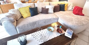 TV, peis, DVD-spiller og bøker