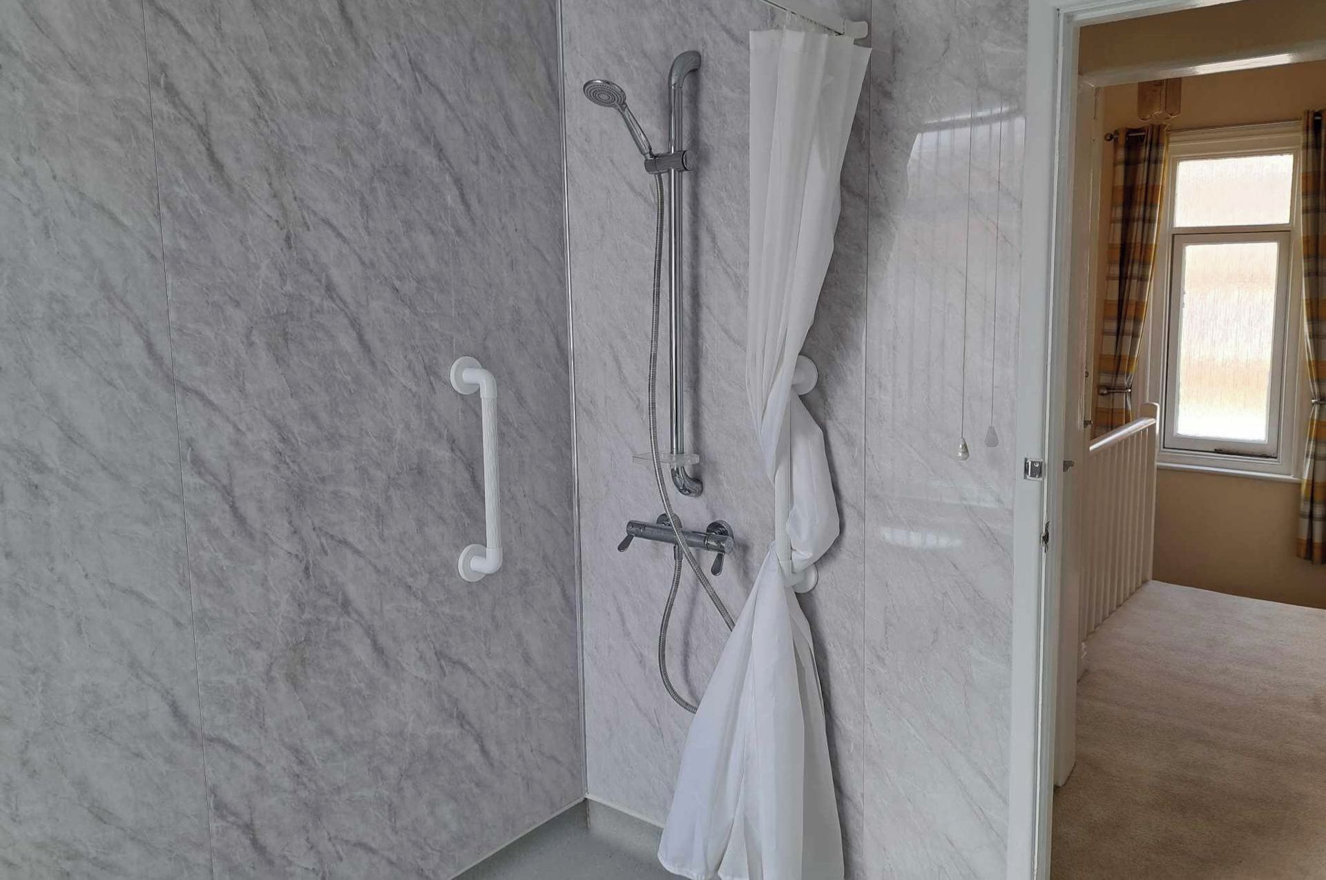 Shower, hair dryer