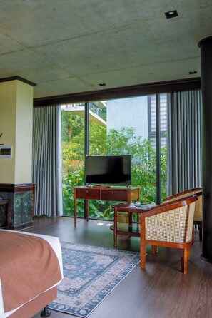 บังกะโล, ระเบียง | 1 ห้องนอน, ตู้นิรภัยในห้องพัก, โต๊ะทำงาน, พื้นที่ทำงานแบบใช้แล็ปท็อป