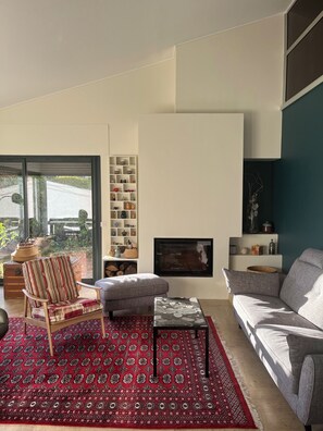 Fernseher, Kamin