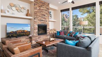 Smart TV, fireplace, offices