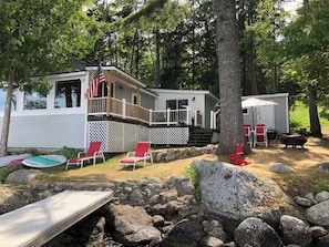 Terrace/patio - Charming 3-bedroom house with WiFi, AC near Acadia National Park! (Otis)