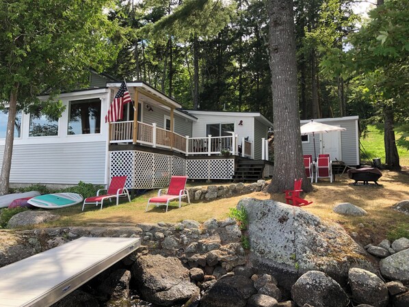 Terrace/patio - Charming 3-bedroom house with WiFi, AC near Acadia National Park! (Otis)