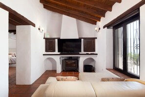 TV, fireplace, table tennis