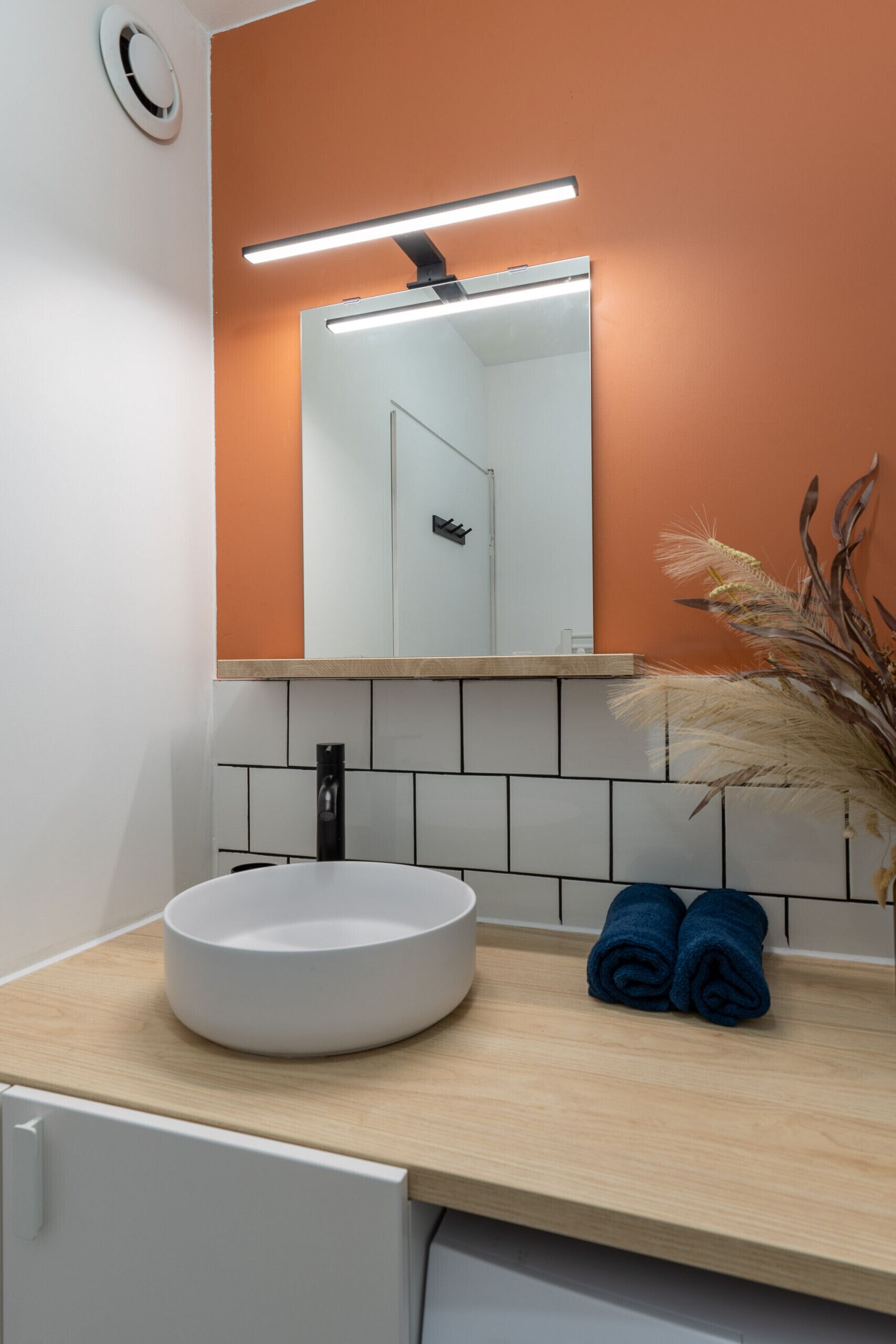 Bañera, secador de pelo, toallas